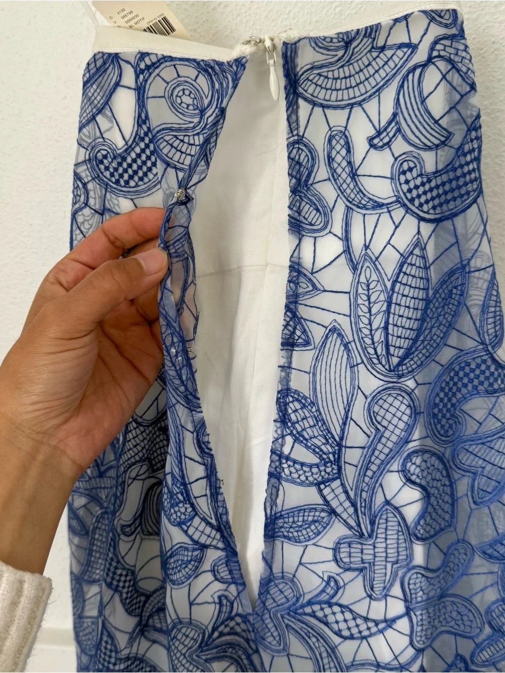 Anthropologie Strapless Embroidered Lace Midi Dress - Picture 8 of 15